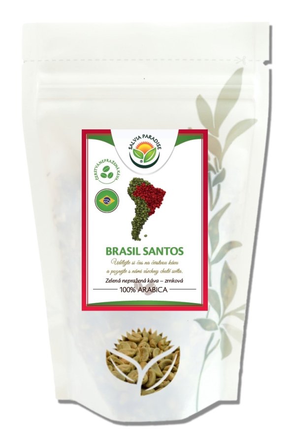 Káva - Brasil Santos zelená nepražená Zavřete