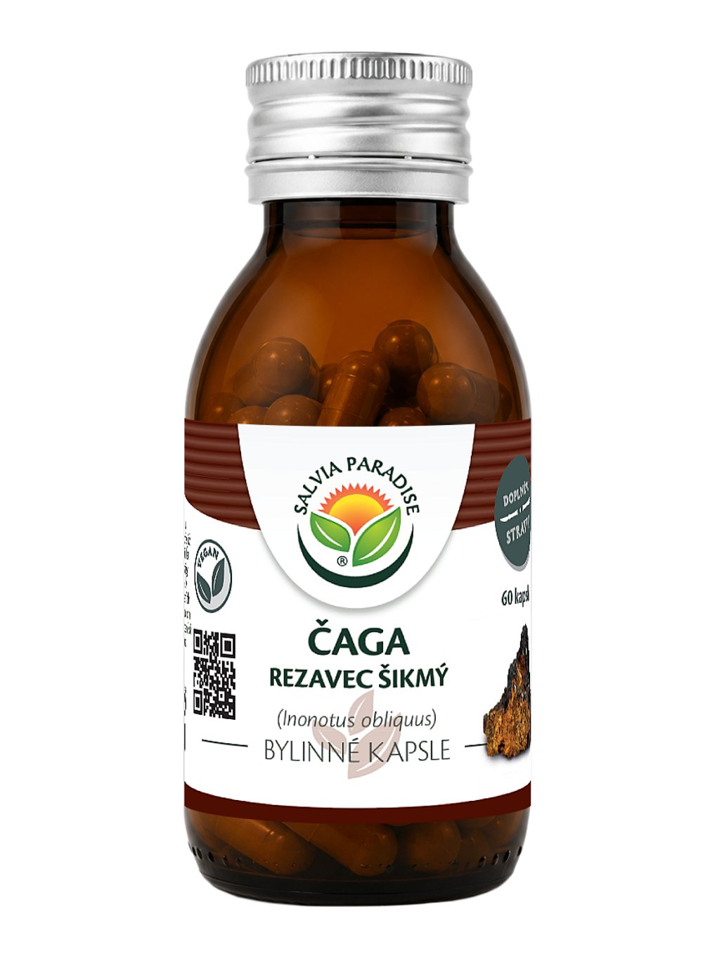 Čaga - rezavec šikmý kapsle 60 ks