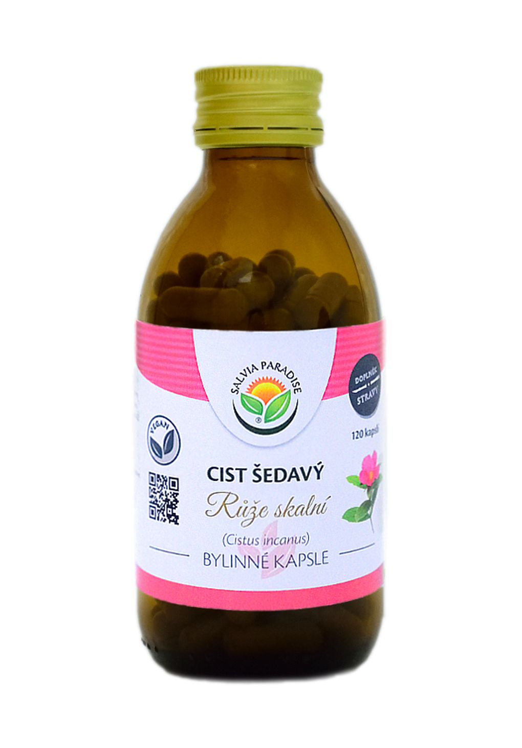 Cist šedavý - růže skalní kapsle 120 ks