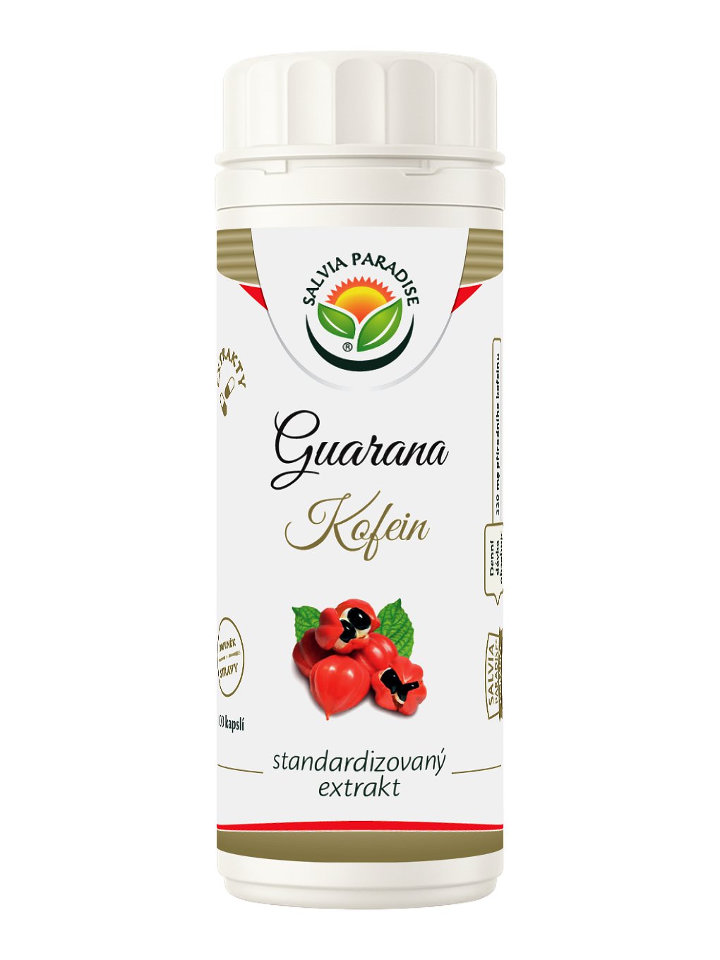 Guarana - kofein standardizovaný extrakt kapsle 100 ks