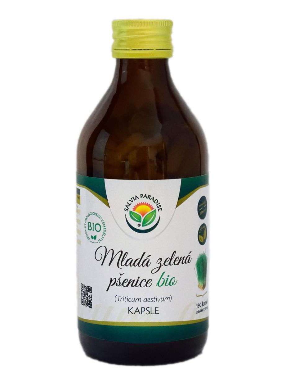 Mladá zelená pšenice kapsle BIO 190 ks