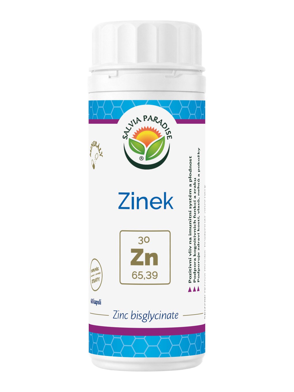 Zinek – Zinc bisglycinate kapsle 60 ks