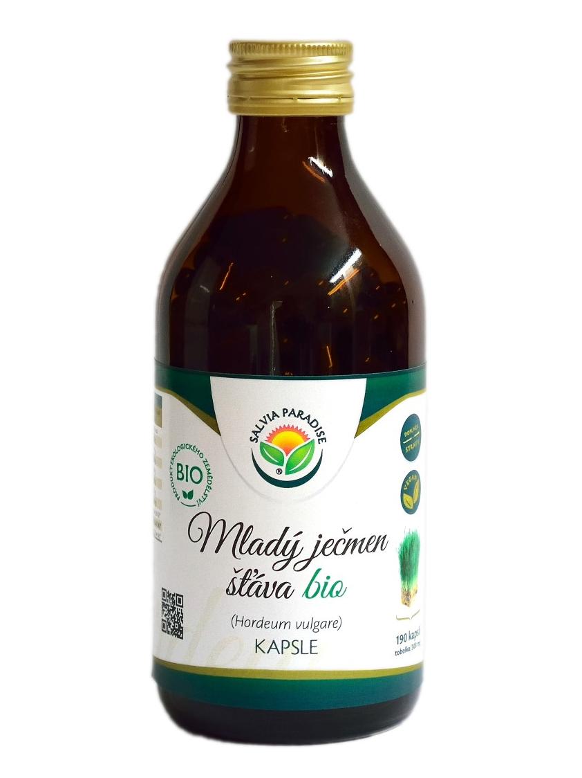 Mladý ječmen šťáva kapsle BIO 190 ks