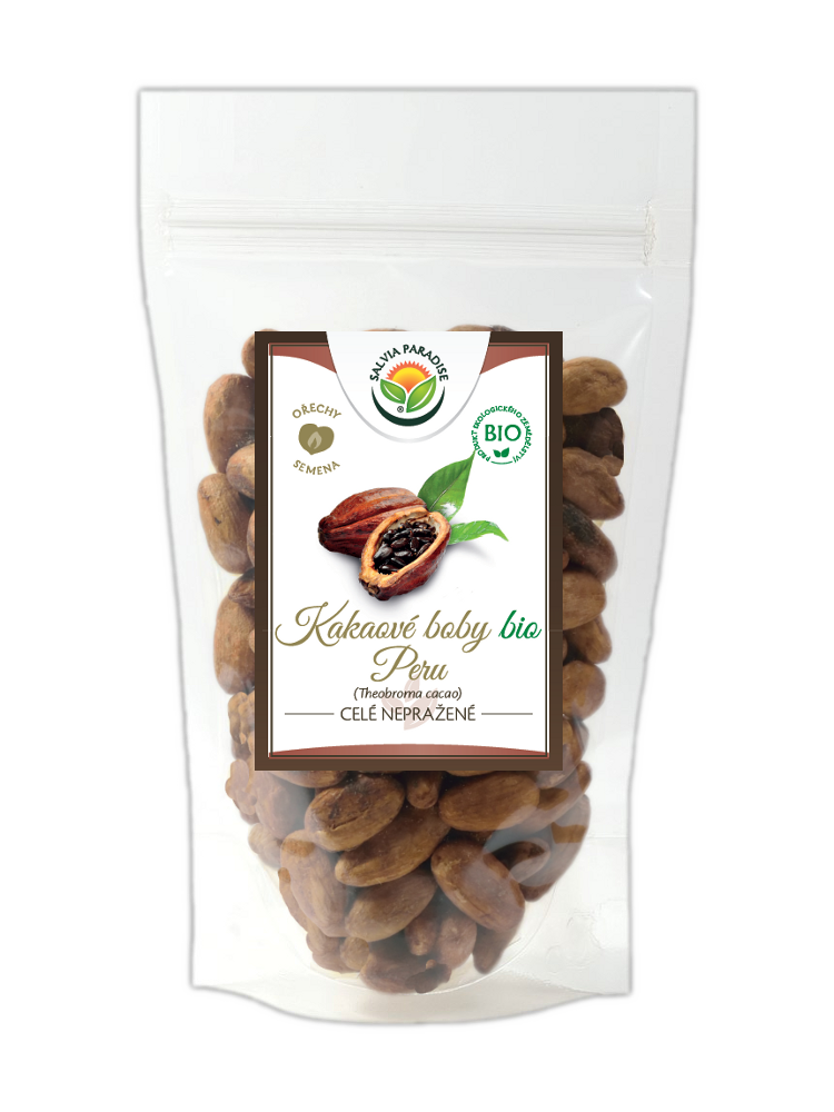 Kakaové boby nepražené celé neloupané Peru BIO