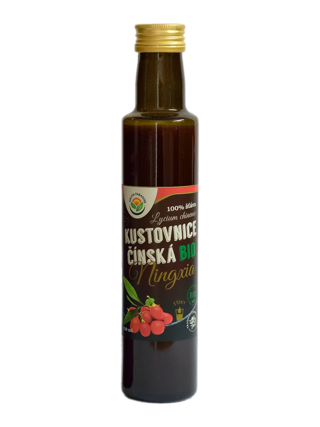 Kustovnice čínská 100% šťáva BIO 250 ml DMT: 2.11.2026