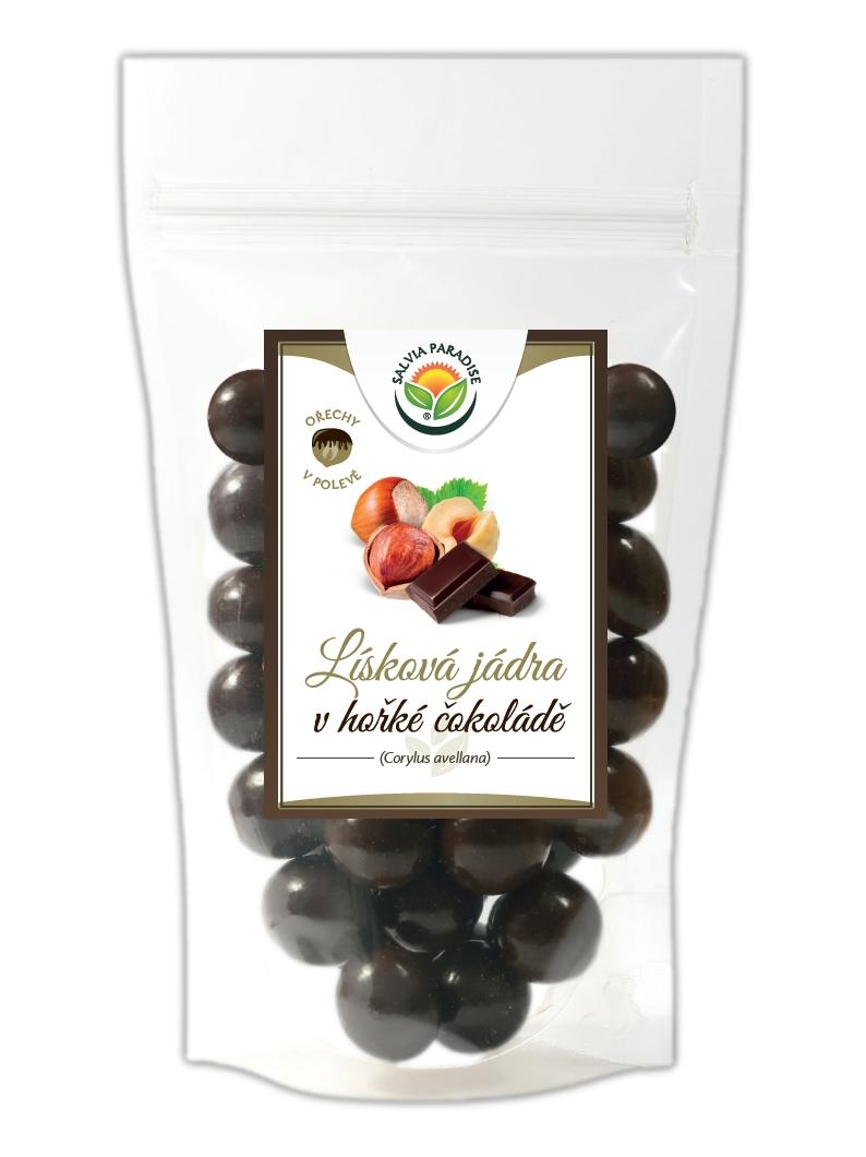 Lísková jádra v hořké čokoládě