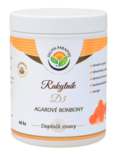 Rakytník D3 agarové bonbony 60 ks