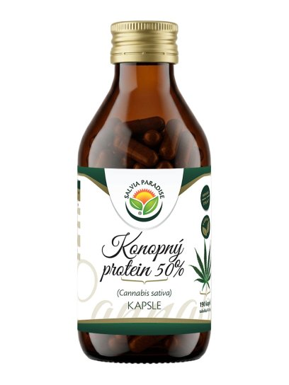 Konopný protein 50% kapsle 190 ks