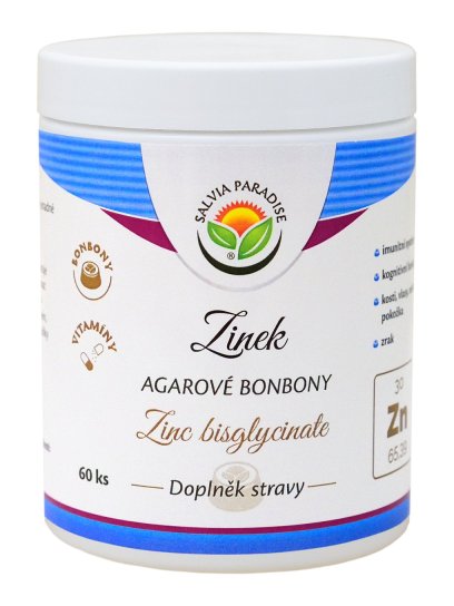 Zinek – Zinc bisglycinate agarové bonbony 60 ks
