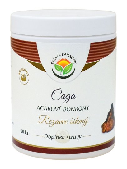 Čaga - rezavec šikmý agarové bonbony 60 ks
